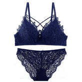 High Quality Sexy Plunge Bra Set - Blue | Baby Bash