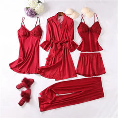 Luxurious Silk Pajama Set | Nightgown Sexy Sleepwear Robe Sets - Baby Bash