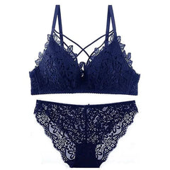 High Quality Sexy Plunge Bra Set - Blue | Baby Bash